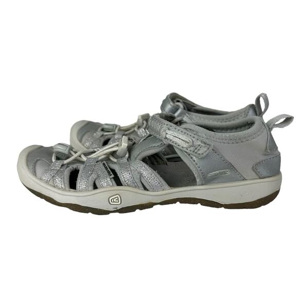 Keen Moxie Girls Silver Glitter Sandals Size 13 Hiking Water Shoes - Picture 5 of 7